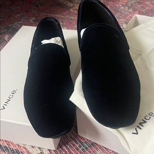 Vince Midnight Velvet Loafers